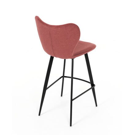 Barová židle Autronic Židle barová, červená látka, černá podnož (AUB-1068 RED2) (20)