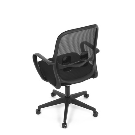 Kancelářská židle Autronic Židle kancelářská, černý MESH a černá látka, plastový kříž, houpací mechanismus (KA-S424 BK) (18)