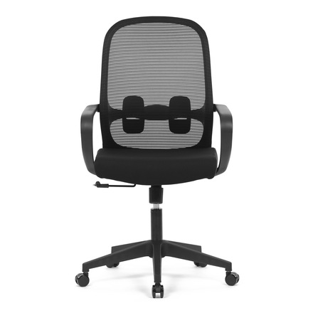 Kancelářská židle Autronic Židle kancelářská, černý MESH a černá látka, plastový kříž, houpací mechanismus (KA-S424 BK) (1)