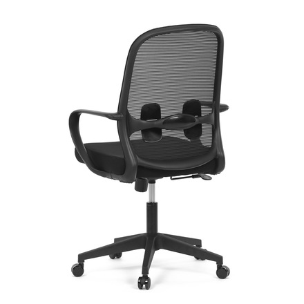 Kancelářská židle Autronic Židle kancelářská, černý MESH a černá látka, plastový kříž, houpací mechanismus (KA-S424 BK) (6)