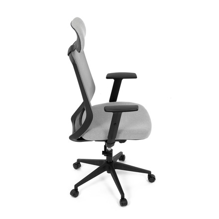 Kancelářská židle Autronic Židle kancelářská, šedá MESH síťovina, šedá látka, plastový kříž, synchronní mechanismus, kolečka pro tvrdé povrchy (KA-V3329 GREY) (22)