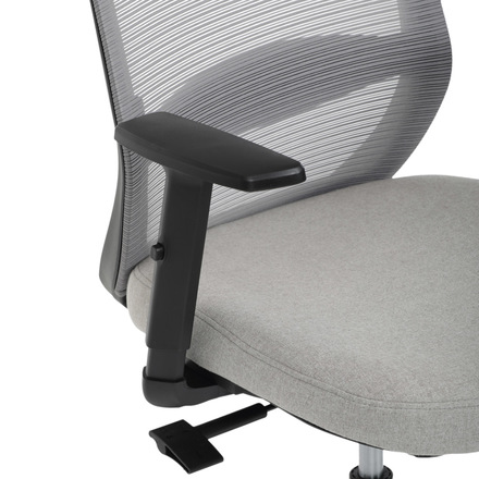 Kancelářská židle Autronic Židle kancelářská, šedá MESH síťovina, šedá látka, plastový kříž, synchronní mechanismus, kolečka pro tvrdé povrchy (KA-V3329 GREY) (27)
