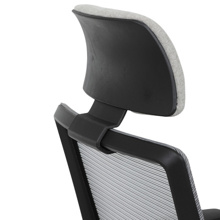 Kancelářská židle Autronic Židle kancelářská, šedá MESH síťovina, šedá látka, plastový kříž, synchronní mechanismus, kolečka pro tvrdé povrchy (KA-V3329 GREY) (29)