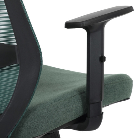 Kancelářská židle Autronic Židle kancelářská, zelená MESH síťovina, zelená látka, plastový kříž, synchronní mechanismus, kolečka pro tvrdé povrchy (KA-V3329 GRN) (31)