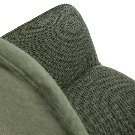 Dřevěná jídelní židle Autronic Židle jídelní s područkami, zelená voděodpudivá látka, dubové nohy, otočná 360° (DCH-C2148 GRN2) (30)