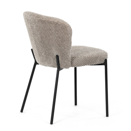 Moderní jídelní židle Autronic Židle jídelní, lanýžová látka, černé kovové nohy (CT-W1077 LAN2) (9)
