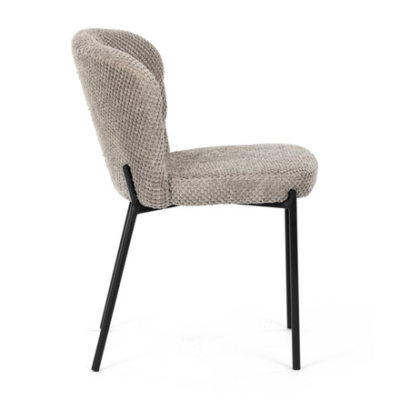 Moderní jídelní židle Autronic Židle jídelní, lanýžová látka, černé kovové nohy (CT-W1077 LAN2) (10)