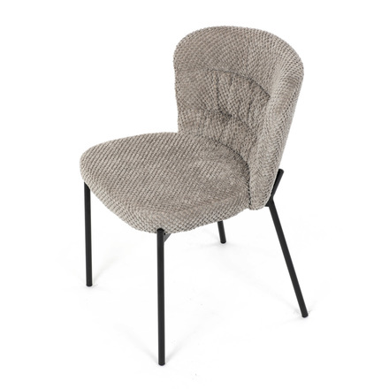 Moderní jídelní židle Autronic Židle jídelní, lanýžová látka, černé kovové nohy (CT-W1077 LAN2) (15)