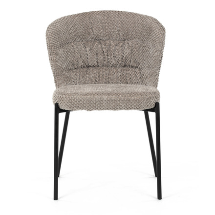 Moderní jídelní židle Autronic Židle jídelní, lanýžová látka, černé kovové nohy (CT-W1077 LAN2) (1)