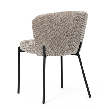 Moderní jídelní židle Autronic Židle jídelní, lanýžová látka, černé kovové nohy (CT-W1077 LAN2) (6)