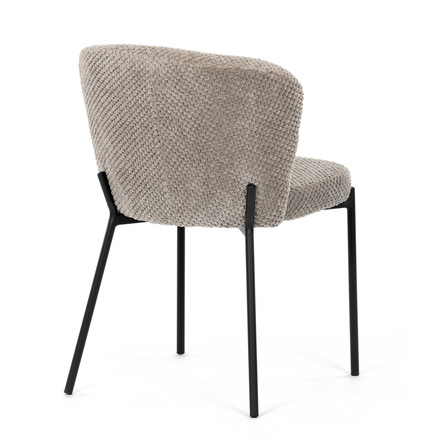 Moderní jídelní židle Autronic Židle jídelní, lanýžová látka, černé kovové nohy (CT-W1077 LAN2) (8)