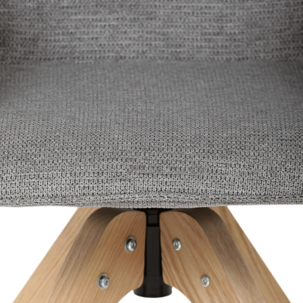 Moderní jídelní židle Autronic Židle jídelní s područkami, světle šedá voděodpudivá látka, dubové nohy, otočná 360° (DCH-C2148 SIL2) (26)