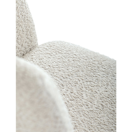 Moderní jídelní židle Autronic Židle jídelní, krémová látka, černý kov, otočný mechanismus 90°90° (LP) - funkce reset (DCH-W1117 CRM2) (28)