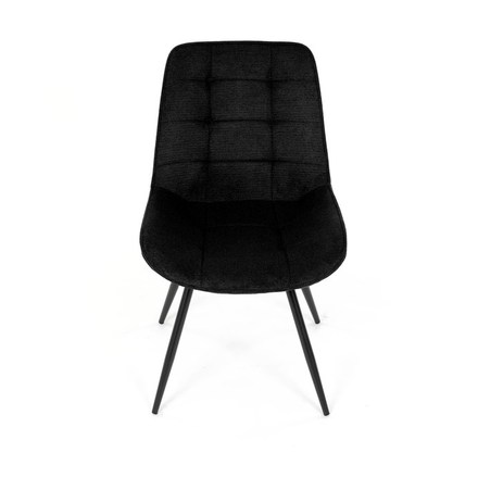 Moderní jídelní židle Autronic Židle jídelní, černá látka, černý kov, otočný mechanismus 90°90° (LP) - funkce reset (HC-T1130 BK2) (13)