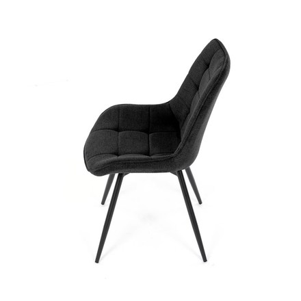 Moderní jídelní židle Autronic Židle jídelní, černá látka, černý kov, otočný mechanismus 90°90° (LP) - funkce reset (HC-T1130 BK2) (16)