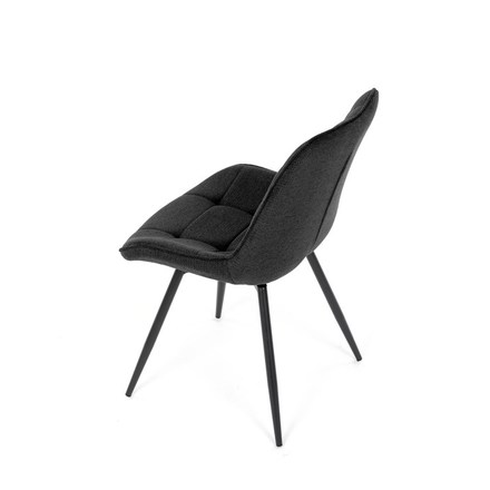 Moderní jídelní židle Autronic Židle jídelní, černá látka, černý kov, otočný mechanismus 90°90° (LP) - funkce reset (HC-T1130 BK2) (17)