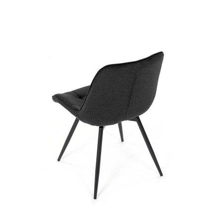 Moderní jídelní židle Autronic Židle jídelní, černá látka, černý kov, otočný mechanismus 90°90° (LP) - funkce reset (HC-T1130 BK2) (18)