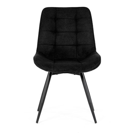 Moderní jídelní židle Autronic Židle jídelní, černá látka, černý kov, otočný mechanismus 90°90° (LP) - funkce reset (HC-T1130 BK2) (1)