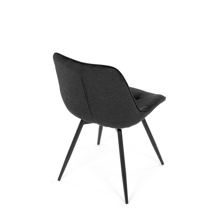 Moderní jídelní židle Autronic Židle jídelní, černá látka, černý kov, otočný mechanismus 90°90° (LP) - funkce reset (HC-T1130 BK2) (20)