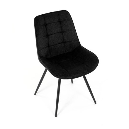 Moderní jídelní židle Autronic Židle jídelní, černá látka, černý kov, otočný mechanismus 90°90° (LP) - funkce reset (HC-T1130 BK2) (24)