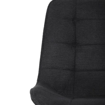 Moderní jídelní židle Autronic Židle jídelní, černá látka, černý kov, otočný mechanismus 90°90° (LP) - funkce reset (HC-T1130 BK2) (25)