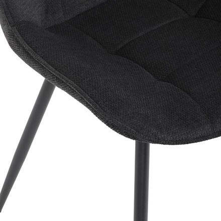 Moderní jídelní židle Autronic Židle jídelní, černá látka, černý kov, otočný mechanismus 90°90° (LP) - funkce reset (HC-T1130 BK2) (27)