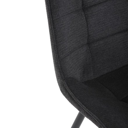 Moderní jídelní židle Autronic Židle jídelní, černá látka, černý kov, otočný mechanismus 90°90° (LP) - funkce reset (HC-T1130 BK2) (28)