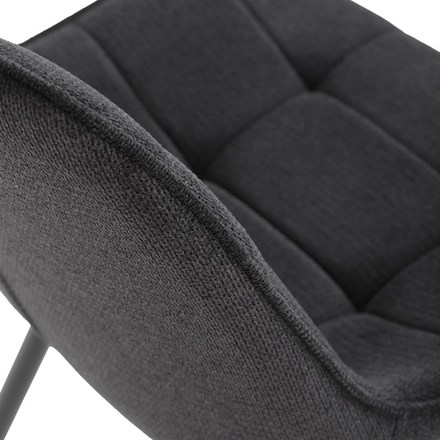 Moderní jídelní židle Autronic Židle jídelní, černá látka, černý kov, otočný mechanismus 90°90° (LP) - funkce reset (HC-T1130 BK2) (29)