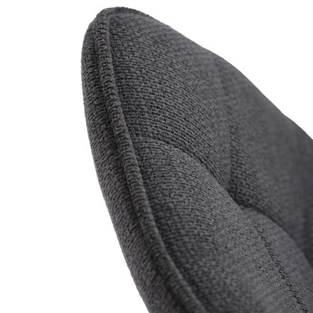 Moderní jídelní židle Autronic Židle jídelní, černá látka, černý kov, otočný mechanismus 90°90° (LP) - funkce reset (HC-T1130 BK2) (30)