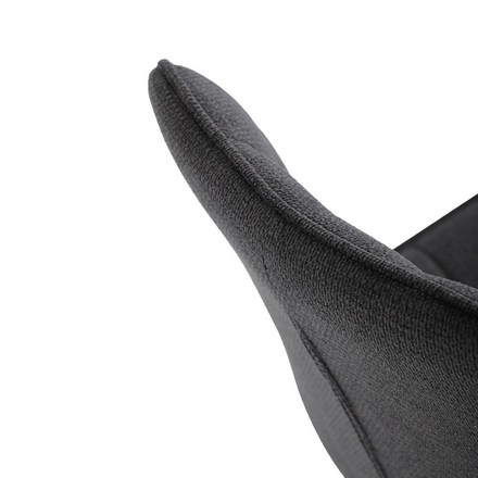 Moderní jídelní židle Autronic Židle jídelní, černá látka, černý kov, otočný mechanismus 90°90° (LP) - funkce reset (HC-T1130 BK2) (31)