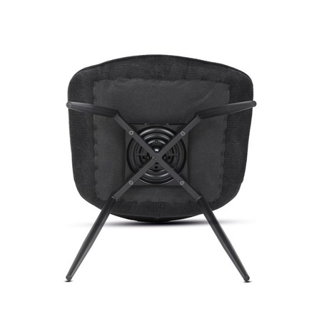 Moderní jídelní židle Autronic Židle jídelní, černá látka, černý kov, otočný mechanismus 90°90° (LP) - funkce reset (HC-T1130 BK2) (32)