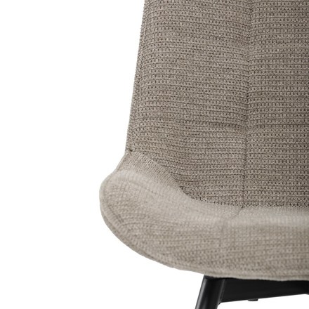 Moderní jídelní židle Autronic Židle jídelní, béžová látka, černý kov, otočný mechanismus 90°90° (LP) - funkce reset (HC-T1130 CAP2) (26)