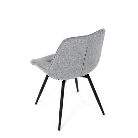 Moderní jídelní židle Autronic Židle jídelní, šedá látka, černý kov, otočný mechanismus 90°90° (LP) - funkce reset (HC-T1130 GREY2) (18)