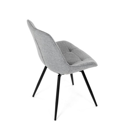 Moderní jídelní židle Autronic Židle jídelní, šedá látka, černý kov, otočný mechanismus 90°90° (LP) - funkce reset (HC-T1130 GREY2) (21)