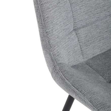 Moderní jídelní židle Autronic Židle jídelní, šedá látka, černý kov, otočný mechanismus 90°90° (LP) - funkce reset (HC-T1130 GREY2) (28)