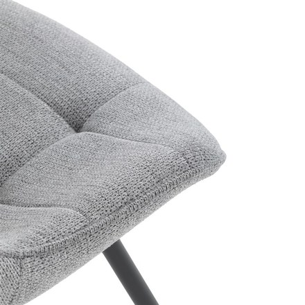 Moderní jídelní židle Autronic Židle jídelní, šedá látka, černý kov, otočný mechanismus 90°90° (LP) - funkce reset (HC-T1130 GREY2) (30)