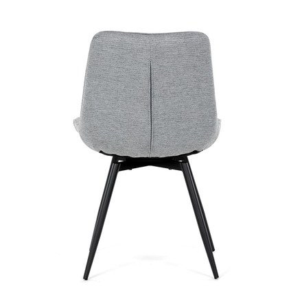 Moderní jídelní židle Autronic Židle jídelní, šedá látka, černý kov, otočný mechanismus 90°90° (LP) - funkce reset (HC-T1130 GREY2) (7)