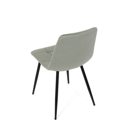 Moderní jídelní židle Autronic Židle jídelní, zelená látka, čtyřnohá kovová podnož, černý mat (DCL-X7015 GRN2) (3)