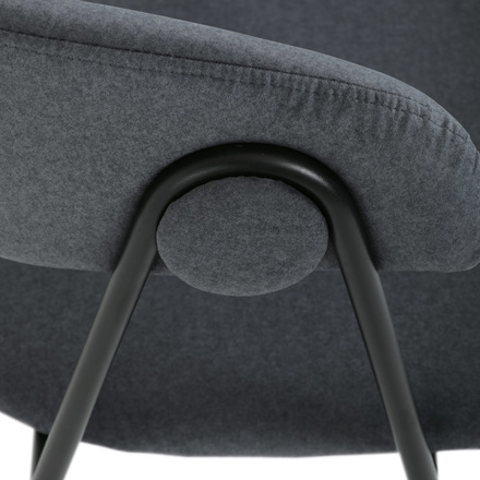 Moderní jídelní židle Autronic Židle jidelní, šedá látka, černá kovová noha (DCL-X7130 GREY2) (21)