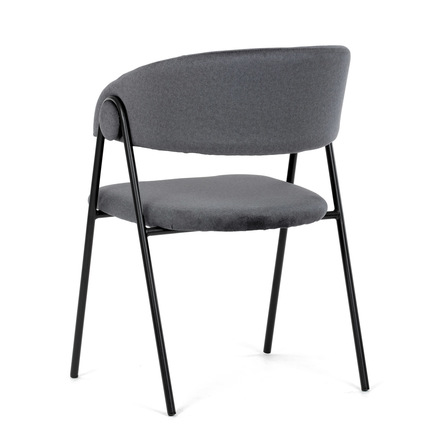 Moderní jídelní židle Autronic Židle jidelní, šedá látka, černá kovová noha (DCL-X7130 GREY2) (25)
