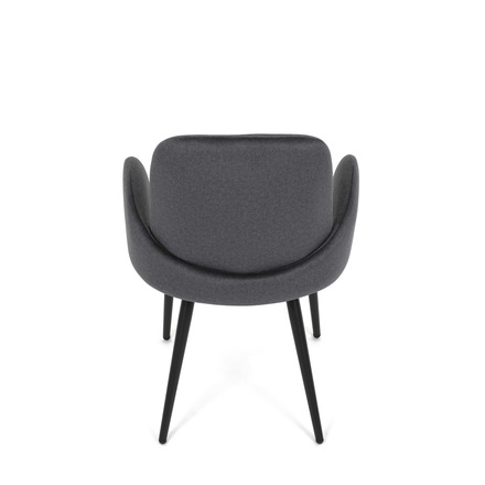 Moderní jídelní židle Autronic Židle jidelní, šedá látka, černá kovová noha (DCL-X7129 GREY2) (11)