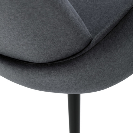 Moderní jídelní židle Autronic Židle jidelní, šedá látka, černá kovová noha (DCL-X7129 GREY2) (20)