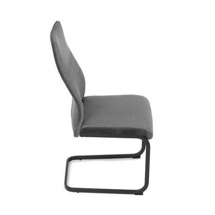 Moderní jídelní židle Autronic Židle jídelní, šedá látka, černý kov (DCL-X7018 GREY2) (22)