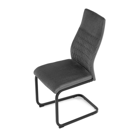 Moderní jídelní židle Autronic Židle jídelní, šedá látka, černý kov (DCL-X7018 GREY2) (26)