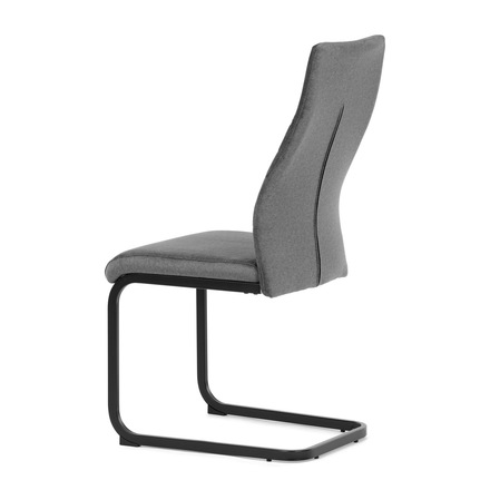 Moderní jídelní židle Autronic Židle jídelní, šedá látka, černý kov (DCL-X7018 GREY2) (27)