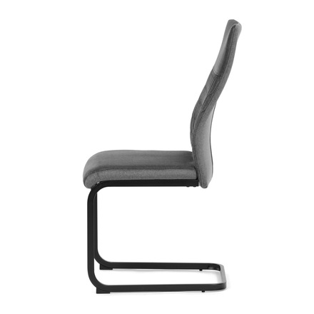 Moderní jídelní židle Autronic Židle jídelní, šedá látka, černý kov (DCL-X7018 GREY2) (28)