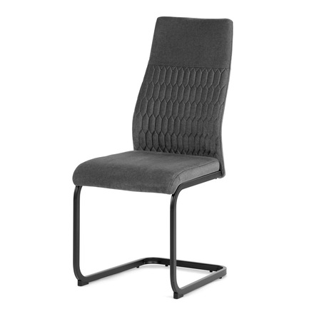 Moderní jídelní židle Autronic Židle jídelní, šedá látka, černý kov (DCL-X7018 GREY2) (29)