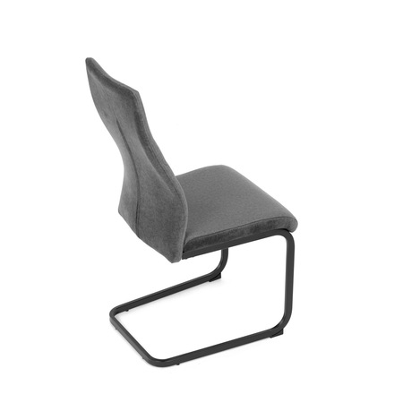 Moderní jídelní židle Autronic Židle jídelní, šedá látka, černý kov (DCL-X7018 GREY2) (10)
