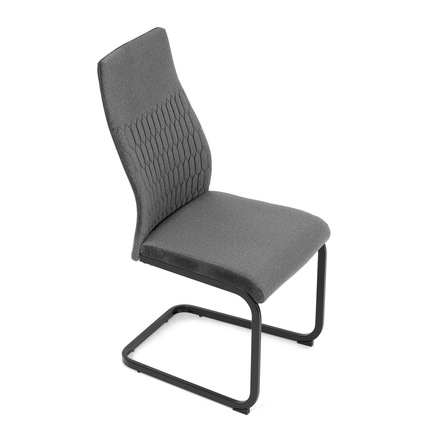 Moderní jídelní židle Autronic Židle jídelní, šedá látka, černý kov (DCL-X7018 GREY2) (12)