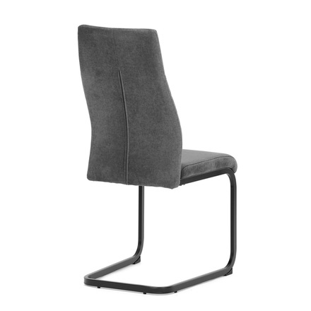 Moderní jídelní židle Autronic Židle jídelní, šedá látka, černý kov (DCL-X7018 GREY2) (1)